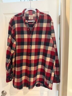 Men’s Red Head Trading Co Red, Navy & Cream Plaid Button-Down Shirt